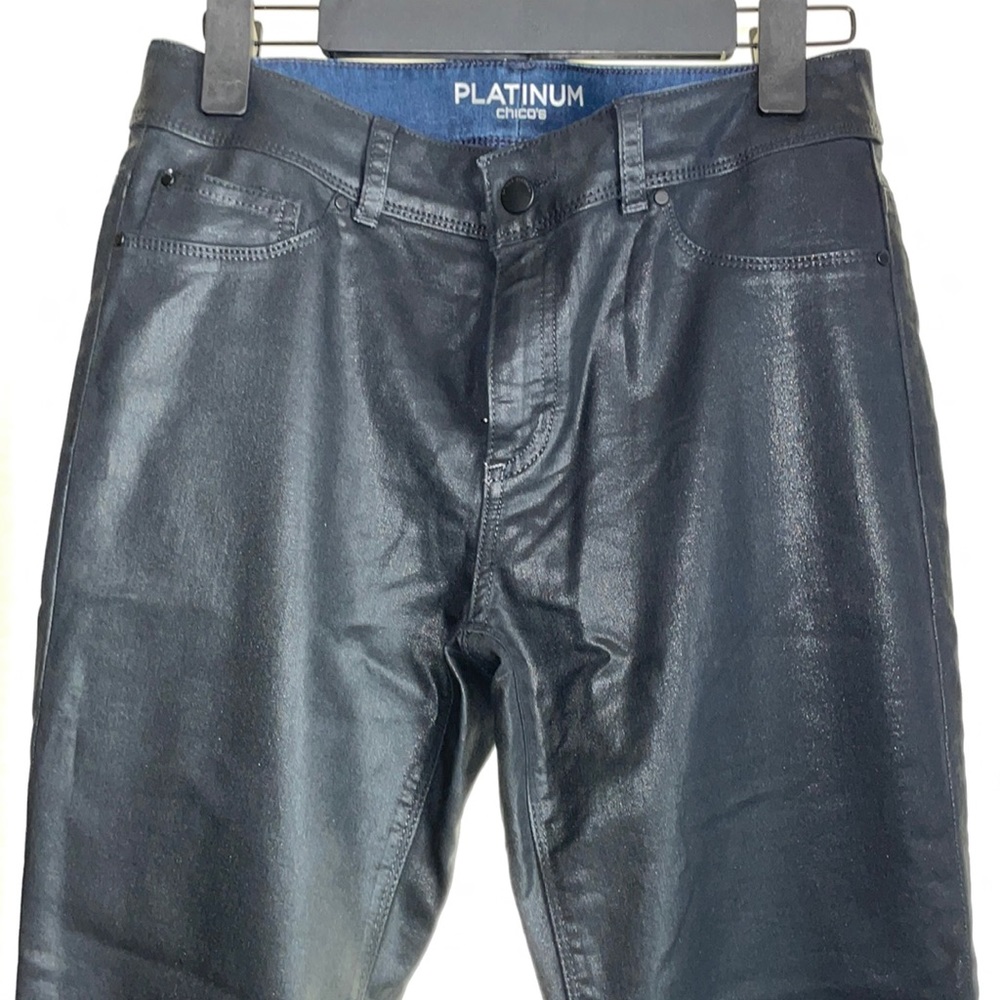 Chicos faux leather shimmer pants